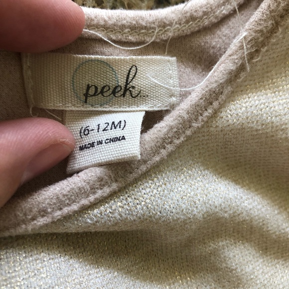 Peek- soft gold dress 6-12 months - Picture 2 of 2